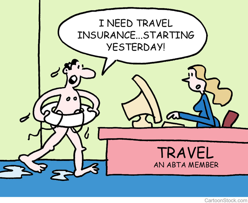 Cartoon About Buying Travel Insurance
